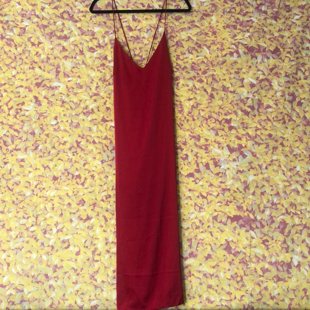 Satin Slip Midi Dress